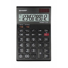 Sharp EL125TWH Calculator - Desk Size - Black/White