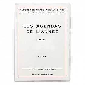 Hightide Les Agenda de L'Année Diary 2024 - A6 Weekly - White