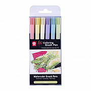 Sakura Koi Coloring Brush Pen - Pastel Colours - Set of 6