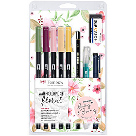 Tombow Watercoloring Set - Floral - Set of 11
