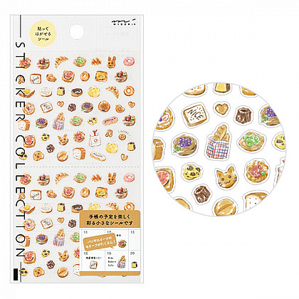 Midori Bread Sticker Collection voor Bullet Journals en Planners Midori Sticker Collection - Brood Stickers voor Planners
