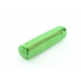 Juscha Alassio Round Leather Pencil Case - Light Green