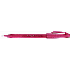 Pentel Touch Brush Sign Pen SES15C - Burgundy Red