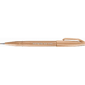 Pentel Touch Brush Sign Pen SES15C - Walnut Brown