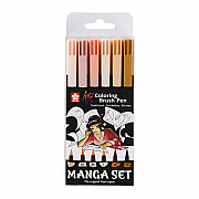 Sakura Koi Coloring Brush Pen - Manga Set Skin Tones - Set of 6