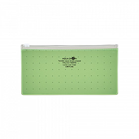 LIHIT LAB Aquadrops Clear Case Zipperbag for Pens - Green