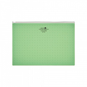 LIHIT LAB Aquadrops Clear Case Zipperbag - Size A4 - Green