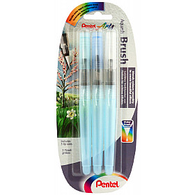 Pentel XFRH Aquash Water Brush Pen - Set of 3
