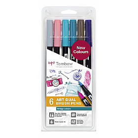 Tombow Dual Brush ABT (Set of 6) - Vintage Colours