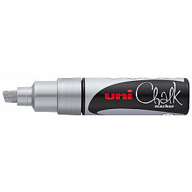 Uni PWE-8K Chalk Marker - Broad - Silver