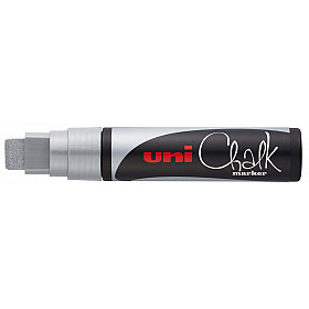 Uni PWE-17K Chalk Marker Krijtstift - Extra Breed - Zilver