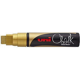 Uni PWE-17K Chalk Marker - Extra Broad - Gold