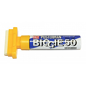 Kuretake ZIG Posterman Biggie 50 Short Marker - 50 mm Broad - Yellow