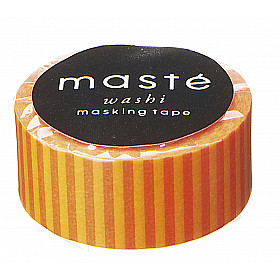 Mark's Japan Maste Washi Masking Tape - Orange Stripes