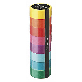 Mark's Japan Maste Washi Masking Tape - Color Mix 1 - Colourful Basic - Set of 8