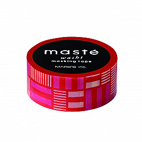 Mark's Japan Maste Washi Masking Tape - Pink Stripes
