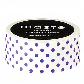 Mark's Japan Maste Washi Masking Tape - Neon Purple Dots (Limited Edition)