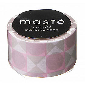 Mark's Japan Maste Washi Masking Tape - Coloured Tile Pink (Limited Edition)