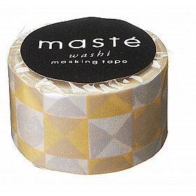 Mark's Japan Maste Washi Masking Tape - Coloured Tile Yellow (Limited Edition)