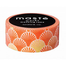 Mark's Japan Maste Washi Masking Tape - Orange Seigaiha (Japan Limited Edition)