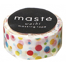 Mark's Japan Maste Washi Masking Tape - Colourful Dots (Limited Edition)