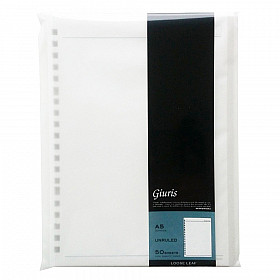 Maruman Giuris Loose Leaf Paper - A5 - Blank - 20 Holes - 50 Pages