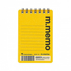 Maruman m.memo Mini Notebook - A7 - Ruled - 50 pages - Yellow