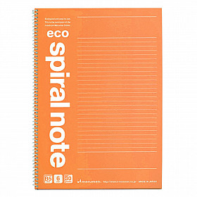 Maruman Spiral Note Eco Notebook - B5 - Ruled 6mm - 30 Pages - Orange