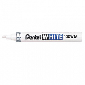 Pentel 100W Marker - Medium - White