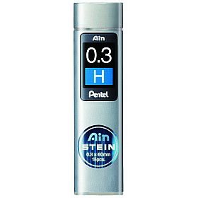 Pentel Ain STEIN C273-H Silica Enhanced Pencil Lead - 15 pcs - 0.3 mm - H