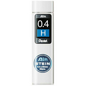 Pentel Ain STEIN C274-H Silica Enhanced Pencil Lead - 30 pcs - 0.4 mm - H
