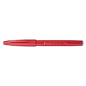 Pentel Touch Brush Sign Pen SES15C - Red