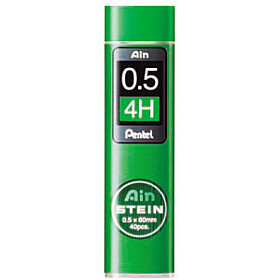 Pentel Ain STEIN C275-4H Silica Enhanced Pencil Lead - 40 pcs - 0.5 mm - 4H