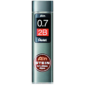 Pentel Ain STEIN C277-2B Silica Enhanced Pencil Lead - 40 pcs - 0.7 mm - 2B