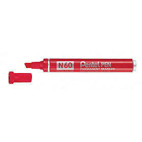 Pentel N60 Marker - Chisel - Red