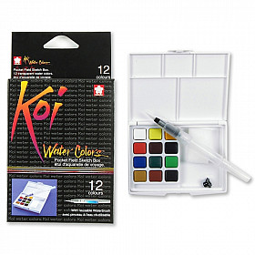 Sakura Koi Water Colouring Brush Set - 12 colours
