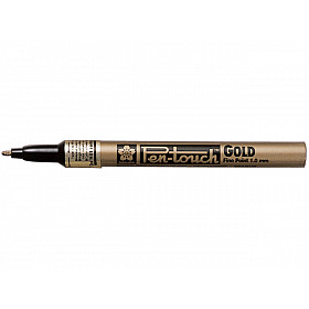 Sakura Pen-Touch Permanent Marker - Fine - 1.0 mm - Gold