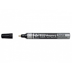 Sakura Pen-Touch Permanent Marker - Medium - 2.0 mm - Silver