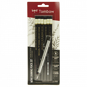 Tombow Mono Drawing Pencil Set of 6 with Free Eraser