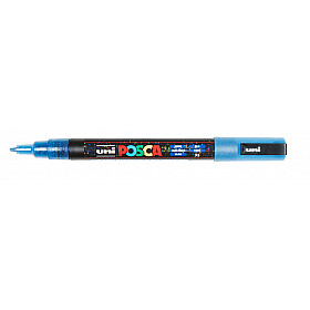 Uni Posca PC-3ML Paint Marker - Fine - Glitter Blue