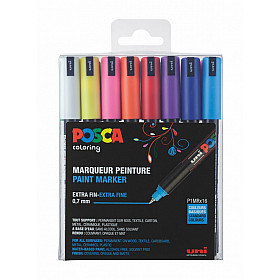 Uni Posca PC-1MR Paint Marker - Ultra Fine - Set of 16