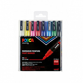Uni Posca PC-3M Paint Marker - Fine - Set of 8