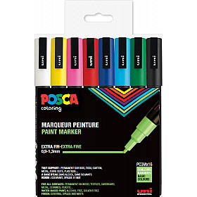Uni Posca PC-3M Paint Marker - Fine - Set of 16