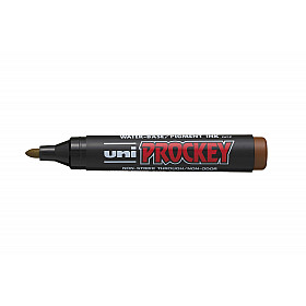 Uni PM-122 Prockey Permanent Marker - Bullet - Brown