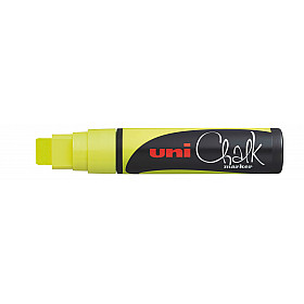 Uni PWE-17K Chalk Marker Krijtstift - Extra Breed - Fluoriserend Geel
