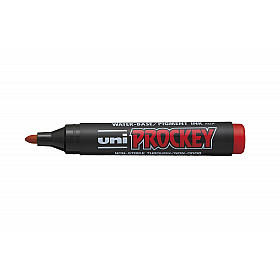 Uni PM-122 Prockey Permanent Marker - Bullet - Red