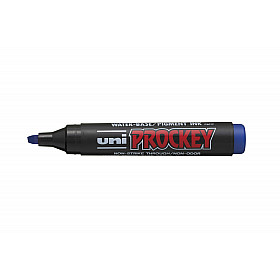 Uni PM-126 Prockey Permanent Marker - Chisel - Blue